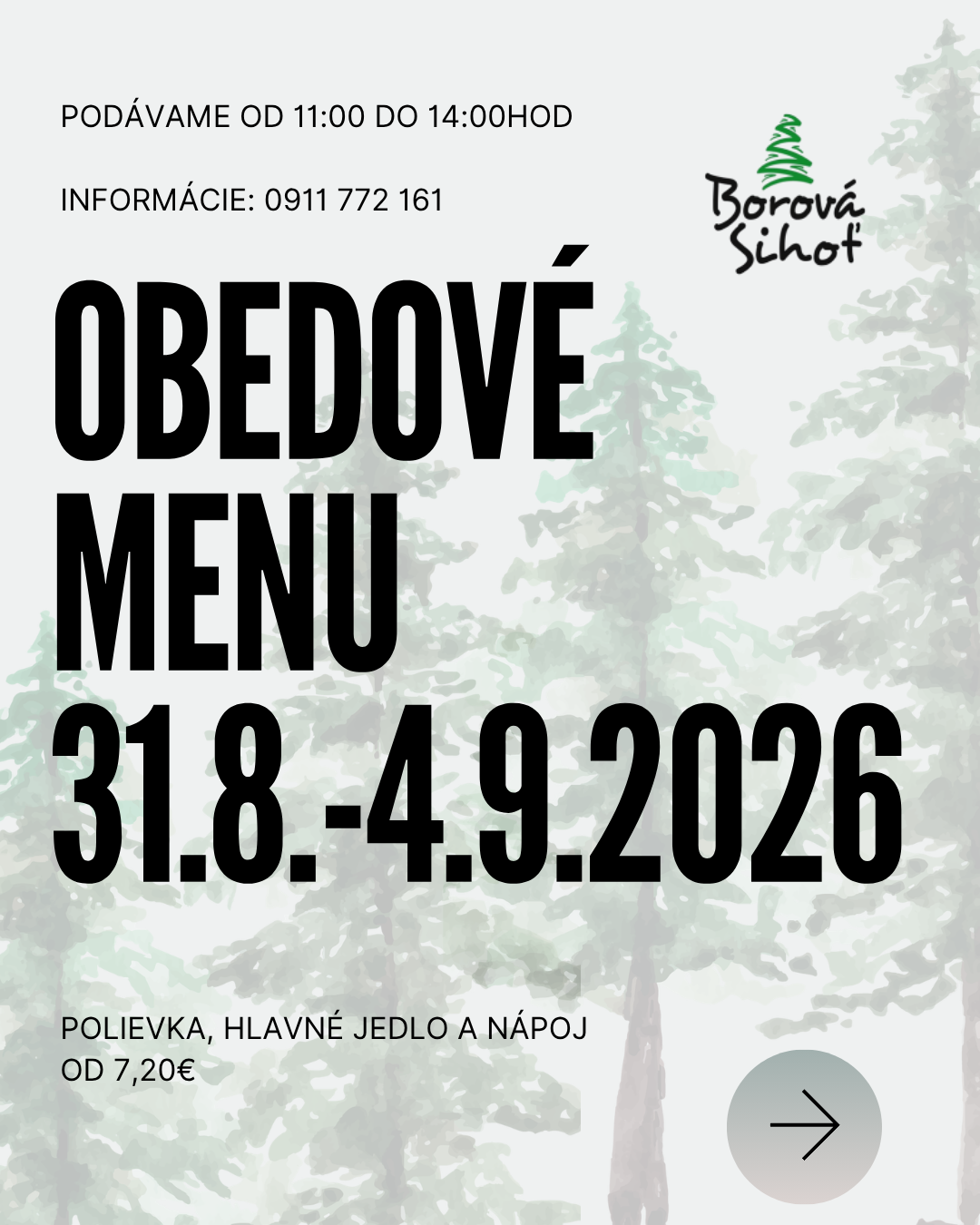 Obedov&eacute; menu
