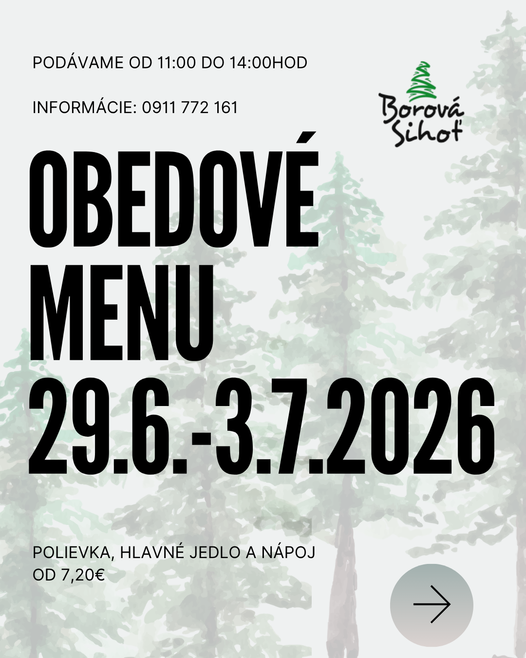 Obedov&eacute; menu